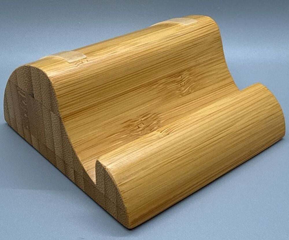 Levenger Bamboo Tablet and Cell Phone Desktop Stand Wood Desk Accessory READ